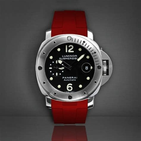 panerai red strap|aftermarket panerai watch straps.